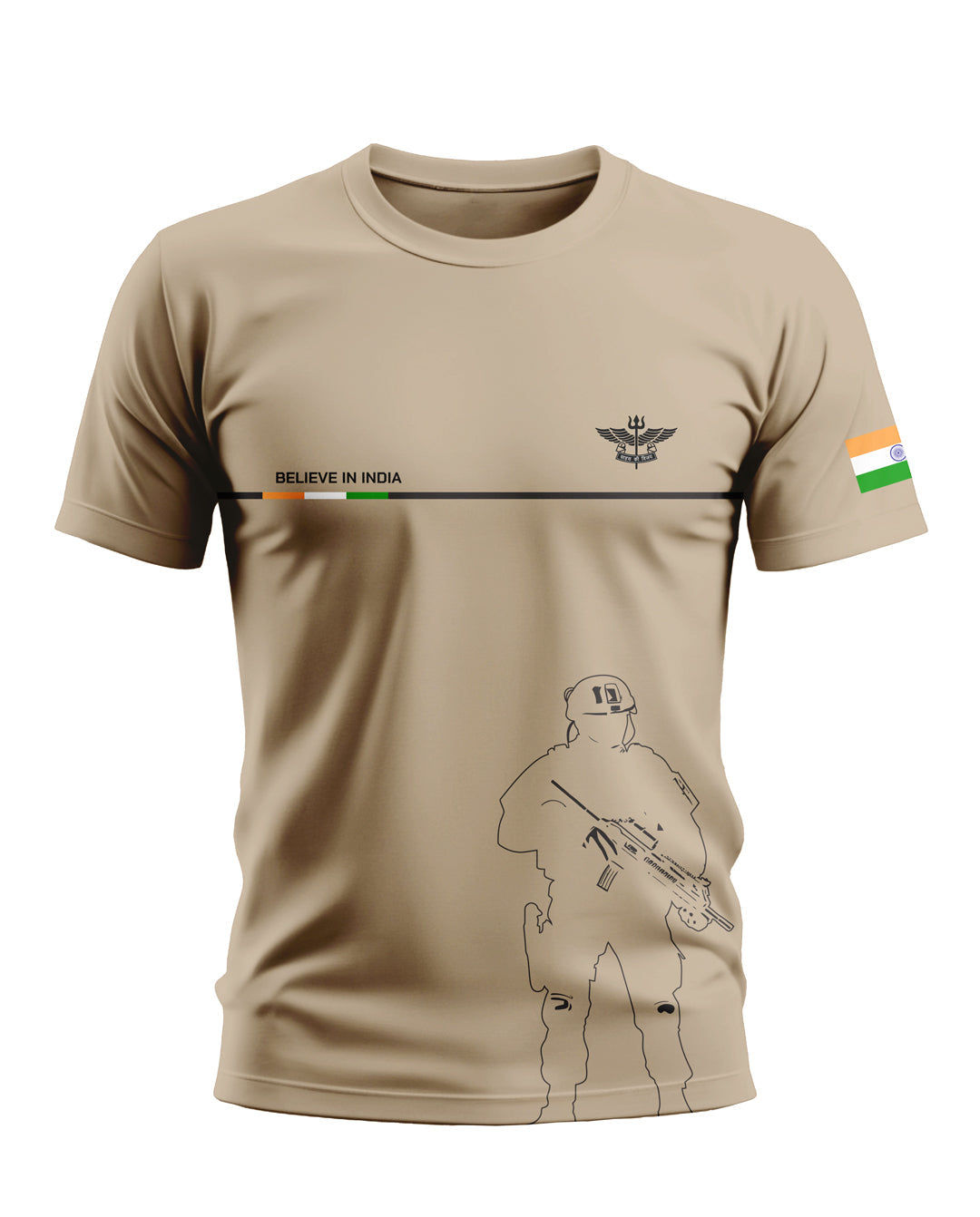 Believe In India Style Soft Cotton T-shirt