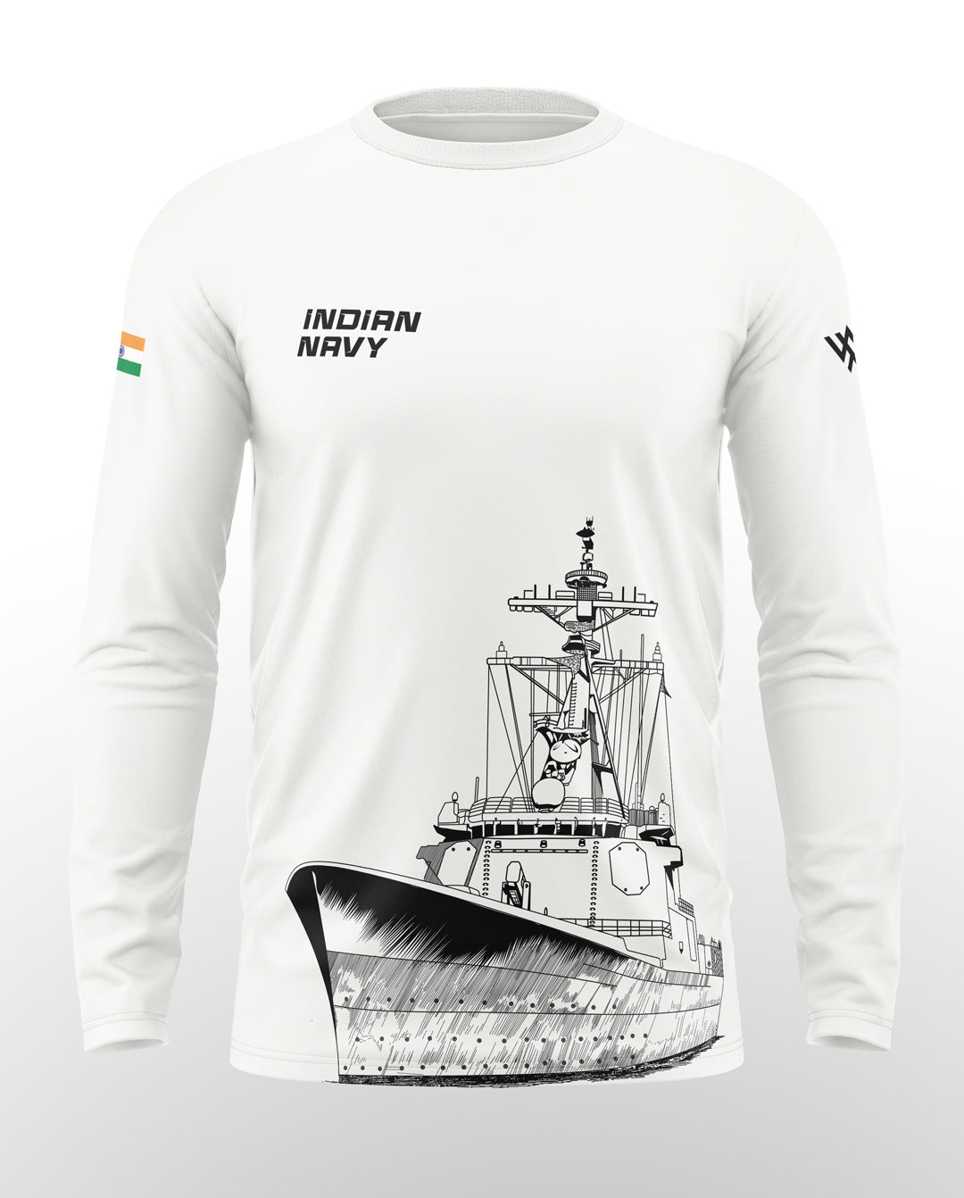 Indian Navy Cotton Full Sleeve T-shirt