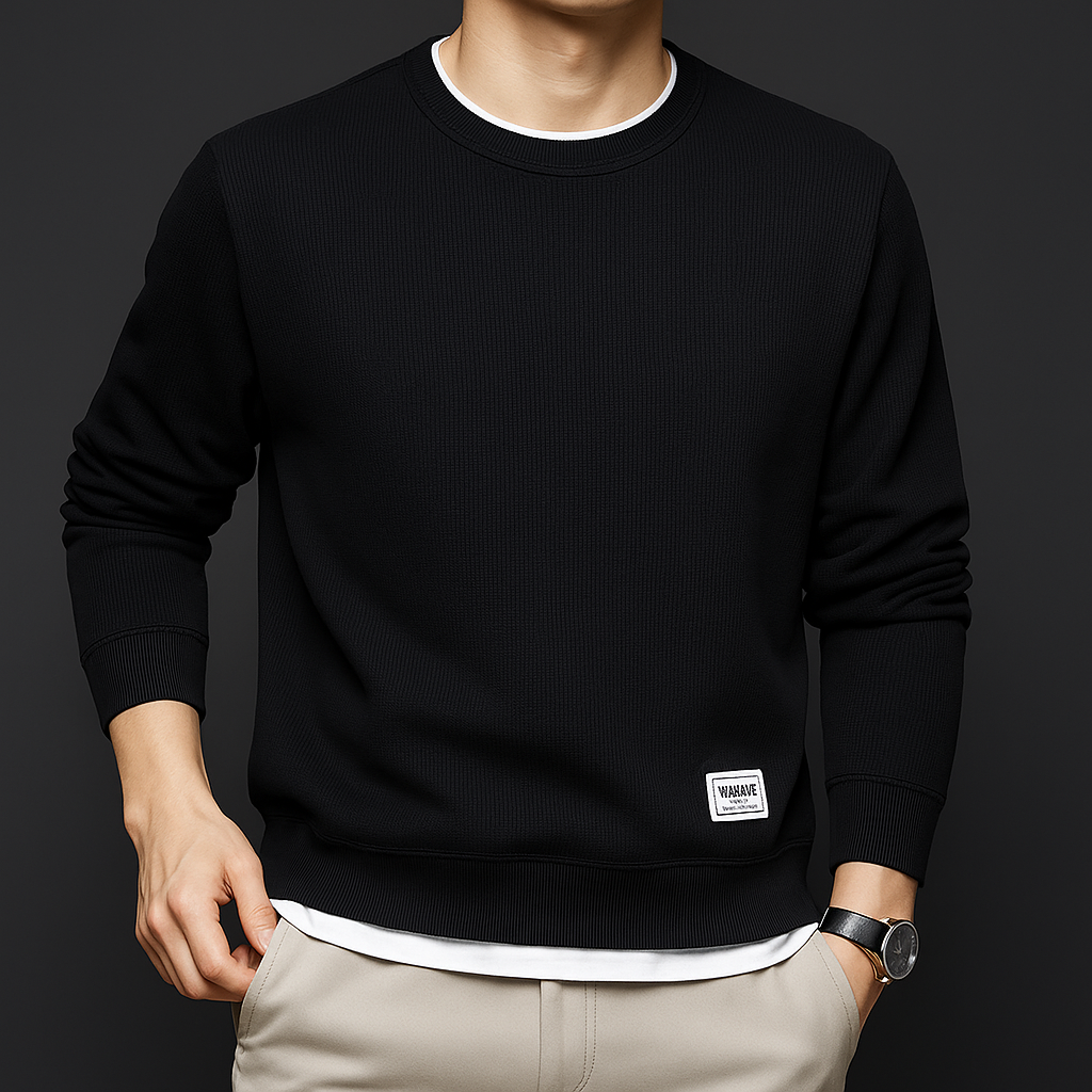 Elite Weave Layered Crewneck