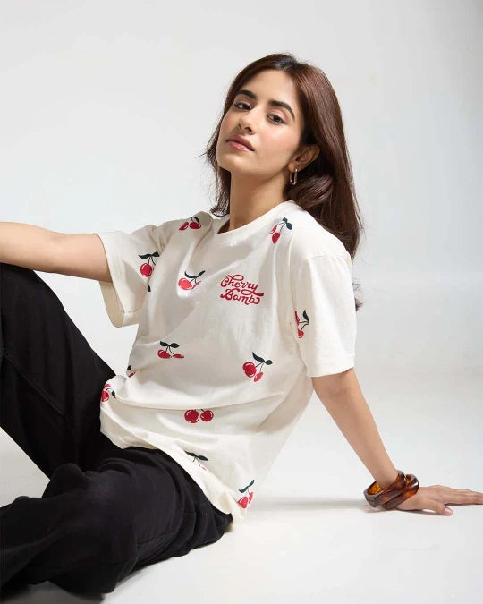 Cherry Bomb Oversized T-Shirt