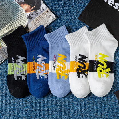 5 Pairs Ankle Athletic Socks Combo
