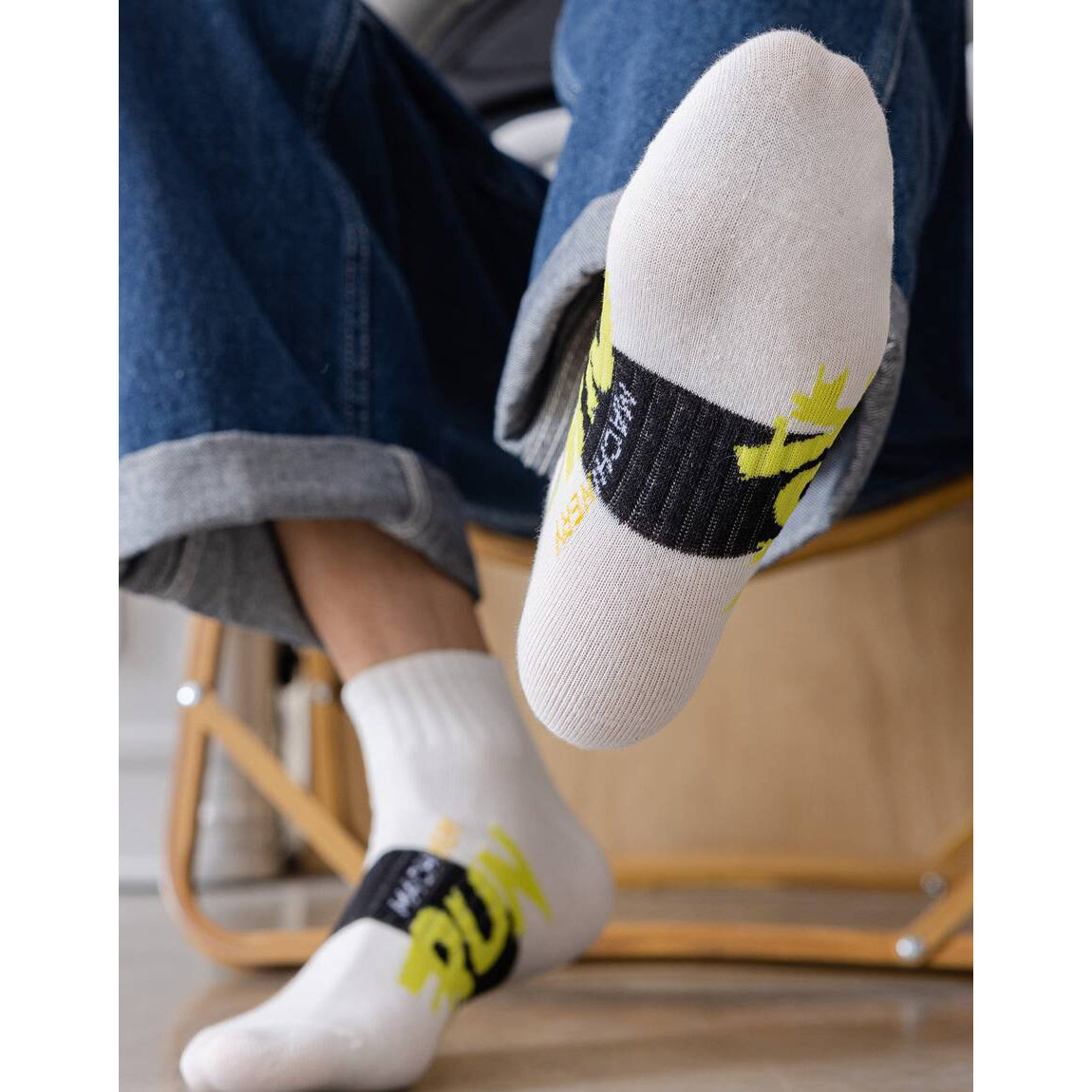 5 Pairs Ankle Athletic Socks Combo