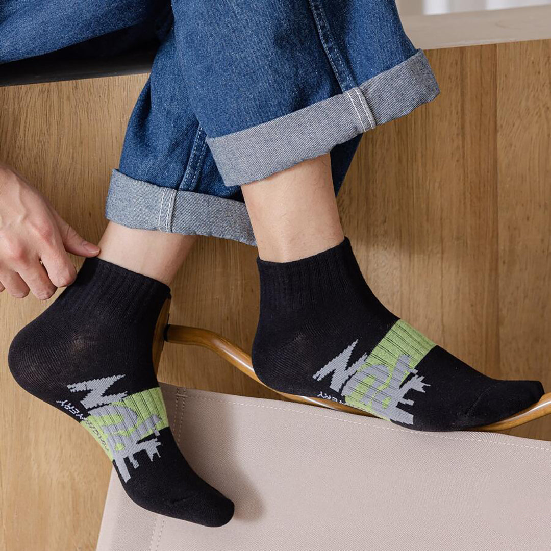 5 Pairs Ankle Athletic Socks Combo