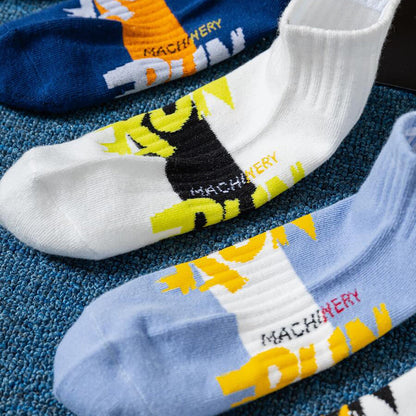 5 Pairs Ankle Athletic Socks Combo