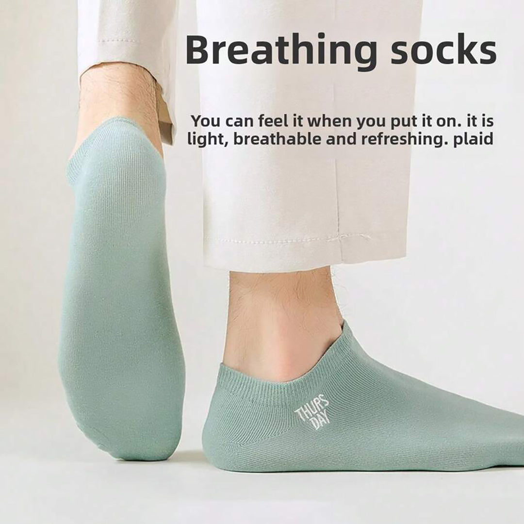 7-Pair Breathable Invisible Short Socks Combo