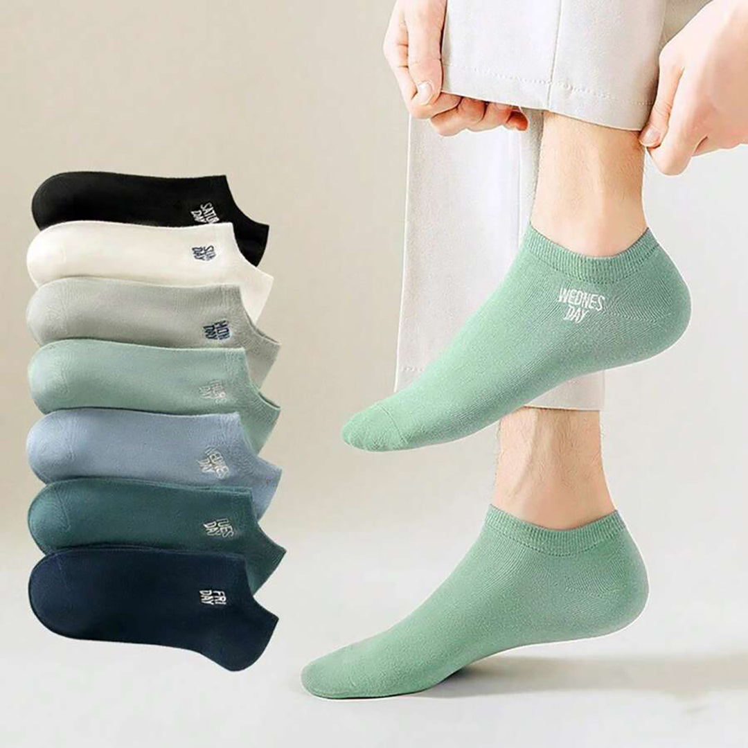 7-Pair Breathable Invisible Short Socks Combo