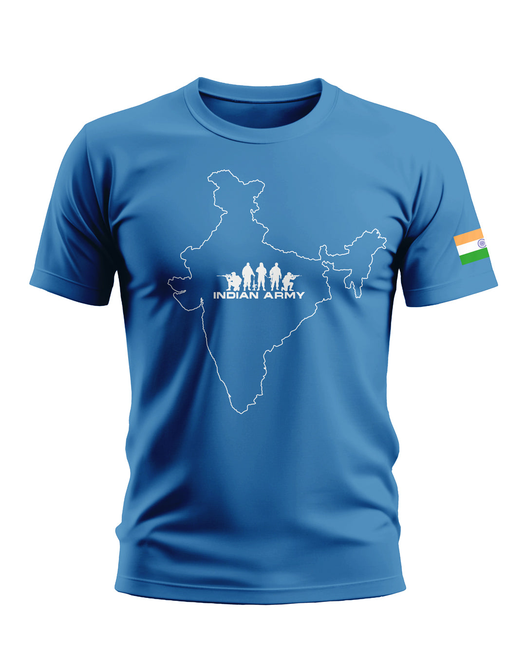 India Map Army Style Soft Cotton T-shirt