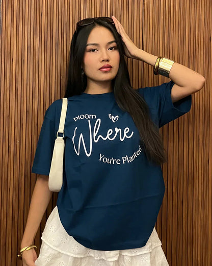 Bloom Where You Are Planted Oversized T-Shirt