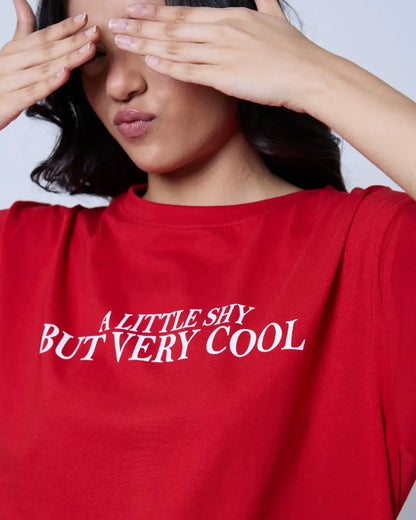 A Little Shy But Very Cool Oversized T-Shirt