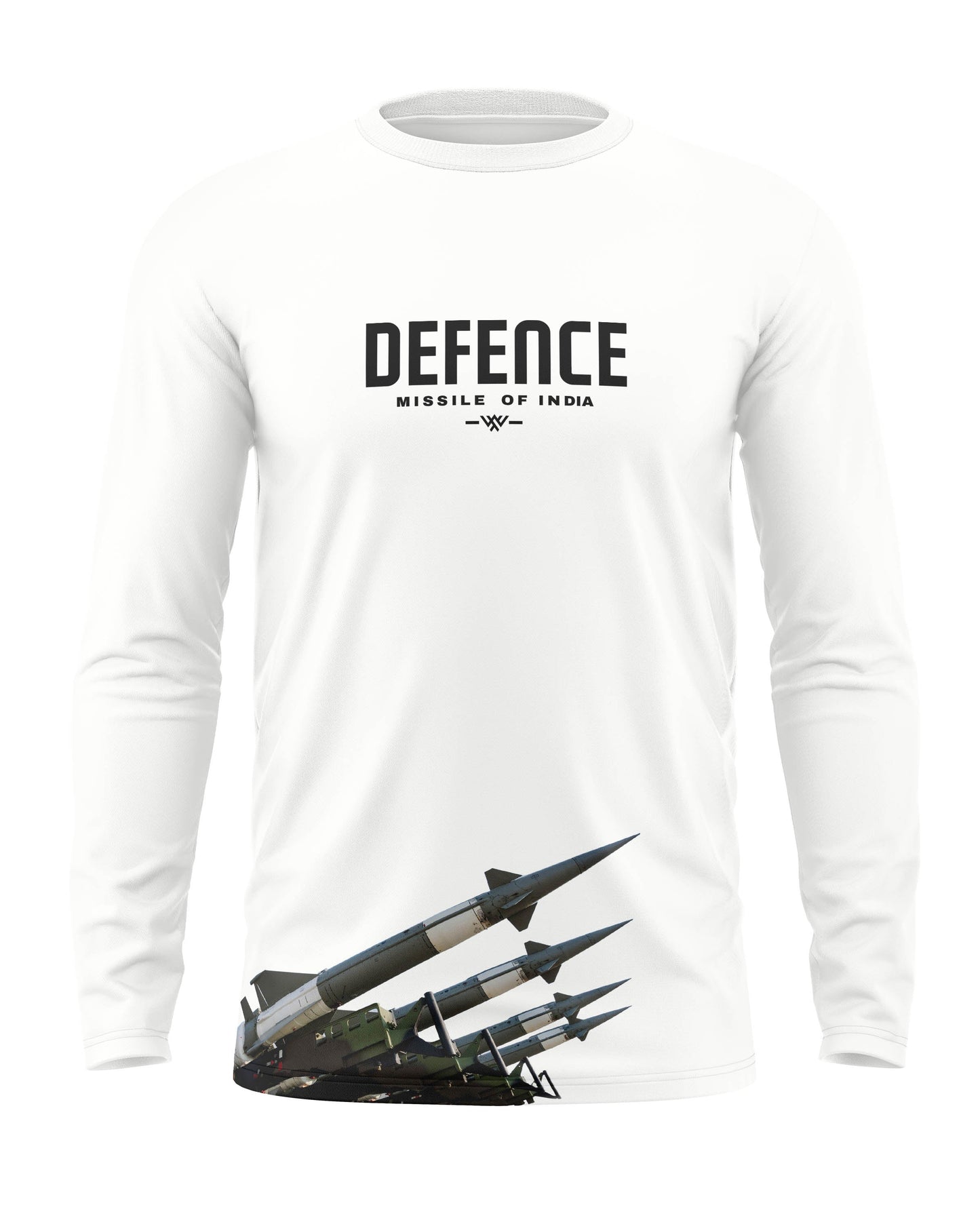Defence Missile Of India Cotton Full Sleeve T-shirt