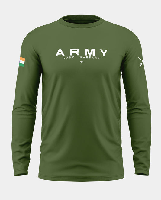 Army Land Warfare Cotton Full Sleeve T-shirt
