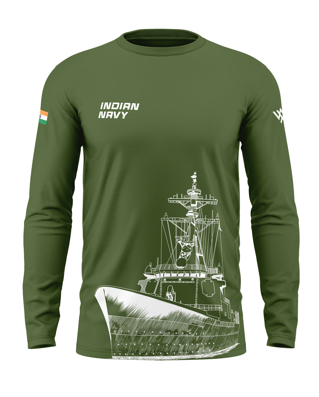 Indian Navy Cotton Full Sleeve T-shirt
