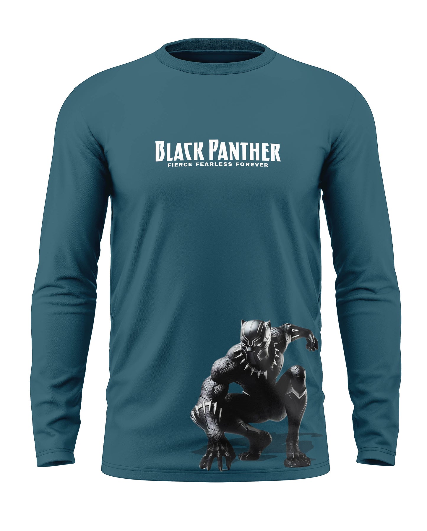Black Panther Fierce Fearless Cotton Full Sleeve T-shirt