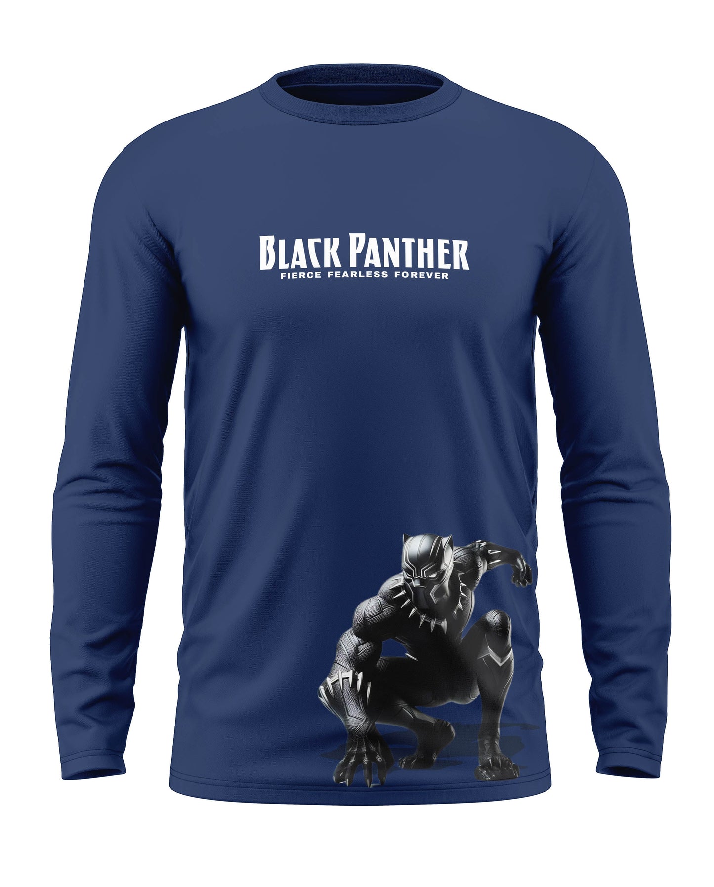 Black Panther Fierce Fearless Cotton Full Sleeve T-shirt
