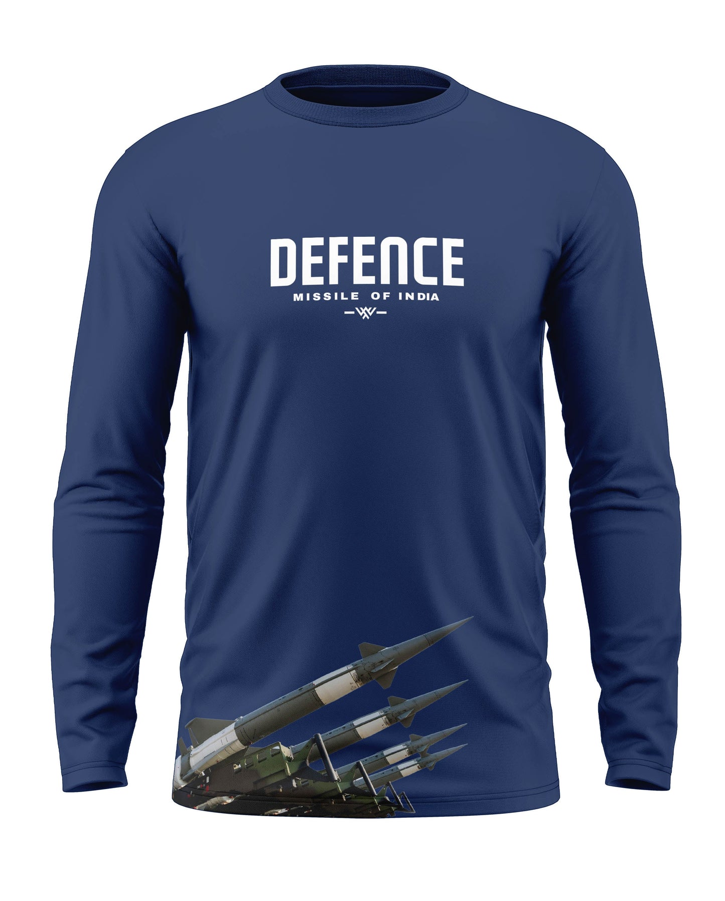 Defence Missile Of India Cotton Full Sleeve T-shirt