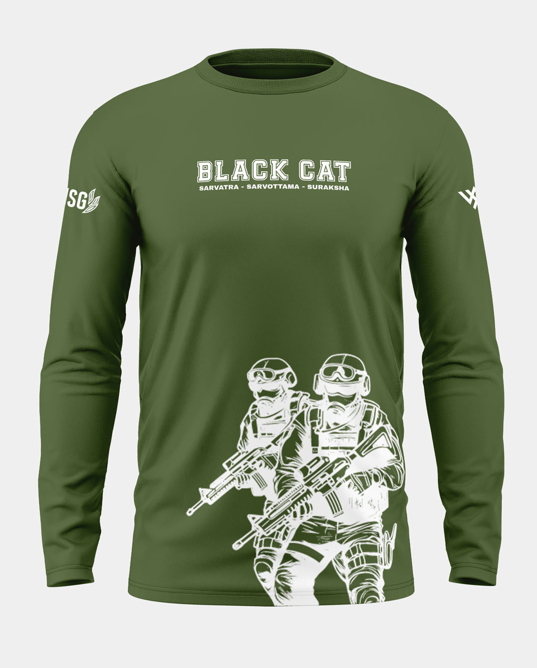 Black Cat Cotton Full Sleeve T-shirt