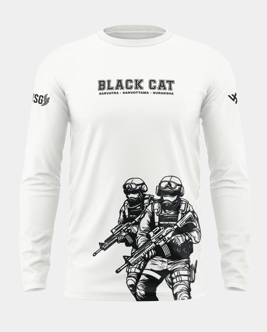 Black Cat Cotton Full Sleeve T-shirt
