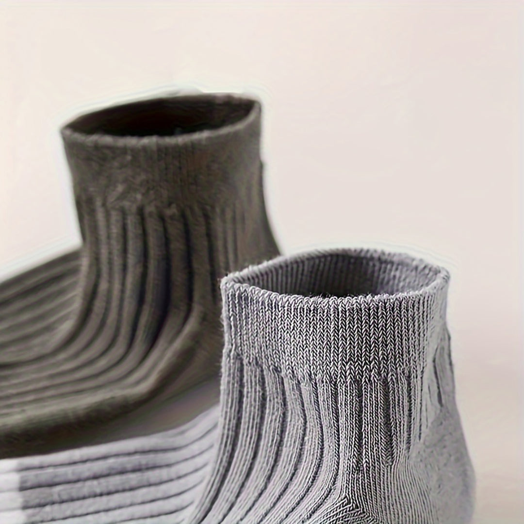 5-Pair Block Ankle Socks Combo