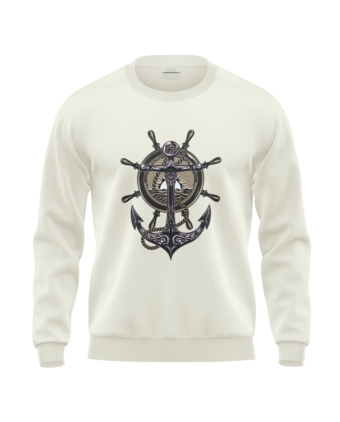 Navy Anchor Soft Cotton Sweatshirt
