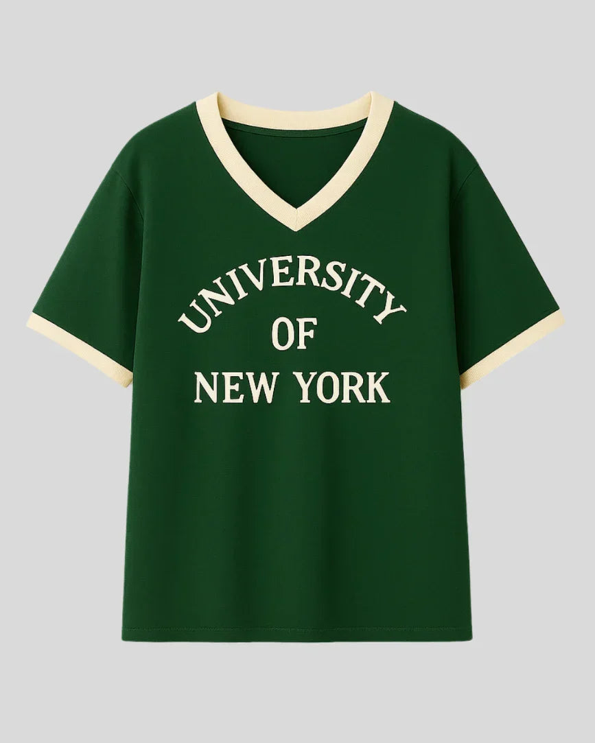 Uni NY Tap-Out V-Neck Oversize T-Shirt