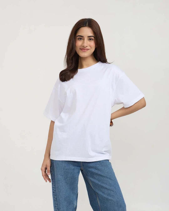 White Plain Oversized T-Shirt