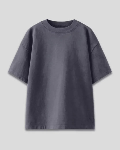 Dark Grey Plain Oversized T-Shirt