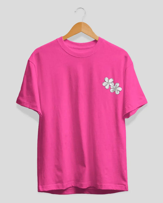 Hot Pink Twin Flower T-Shirt