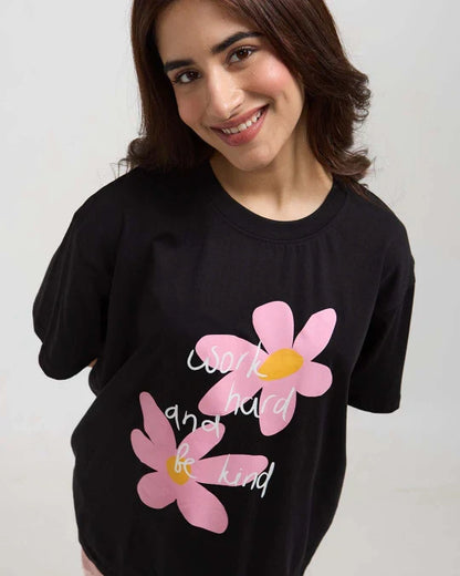 Work Hard And Be Kind Oversized T-Shirt