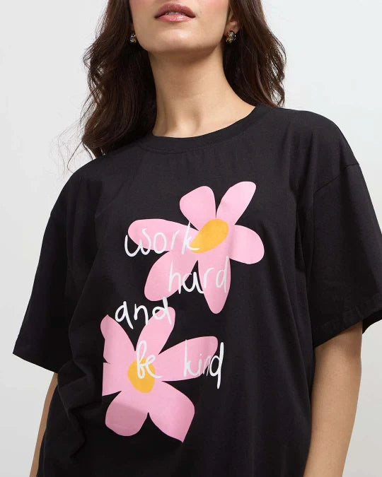 Work Hard And Be Kind Oversized T-Shirt