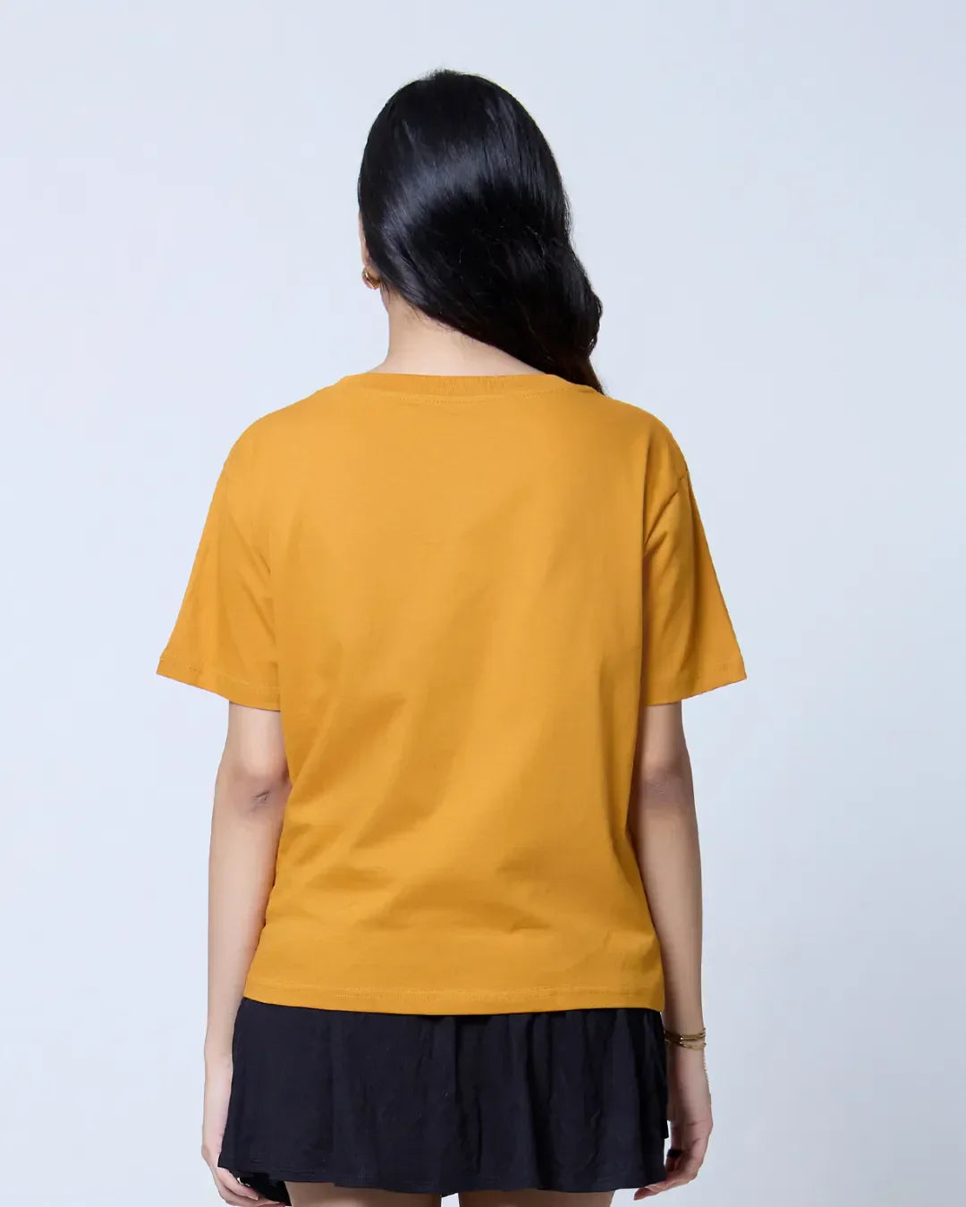 Mustard Plain Boxy Oversize T-Shirt