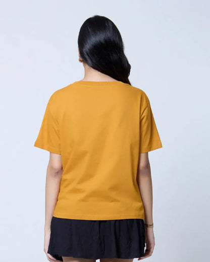 Mustard Plain Boxy Oversize T-Shirt