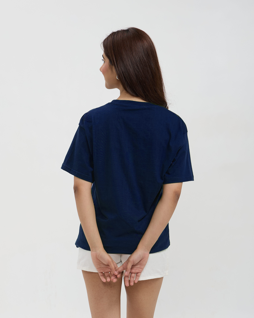 Navy Blue Plain Oversized T-Shirt