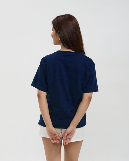 Navy Blue Plain Oversized T-Shirt