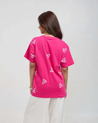 Hot Pink Lover Oversized T-Shirt