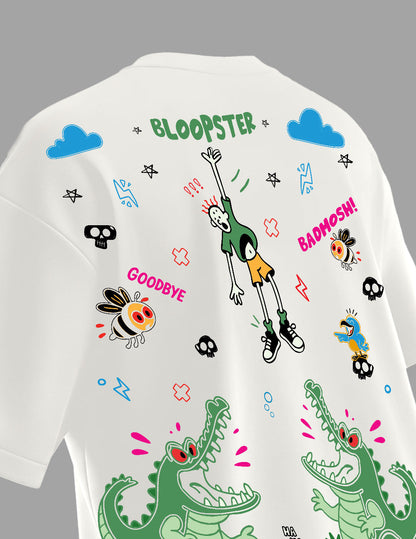 Bloopster Jungle Tales Oversized Tshirt - White