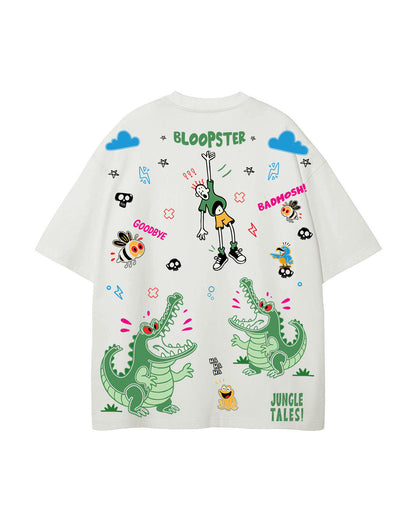 Bloopster Jungle Tales Oversized Tshirt - White