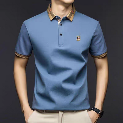 Eminence Plaid Essence Polo T-Shirt