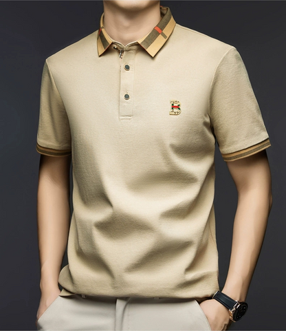 Eminence Plaid Essence Polo T-Shirt