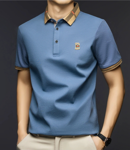 Eminence Plaid Essence Polo T-Shirt