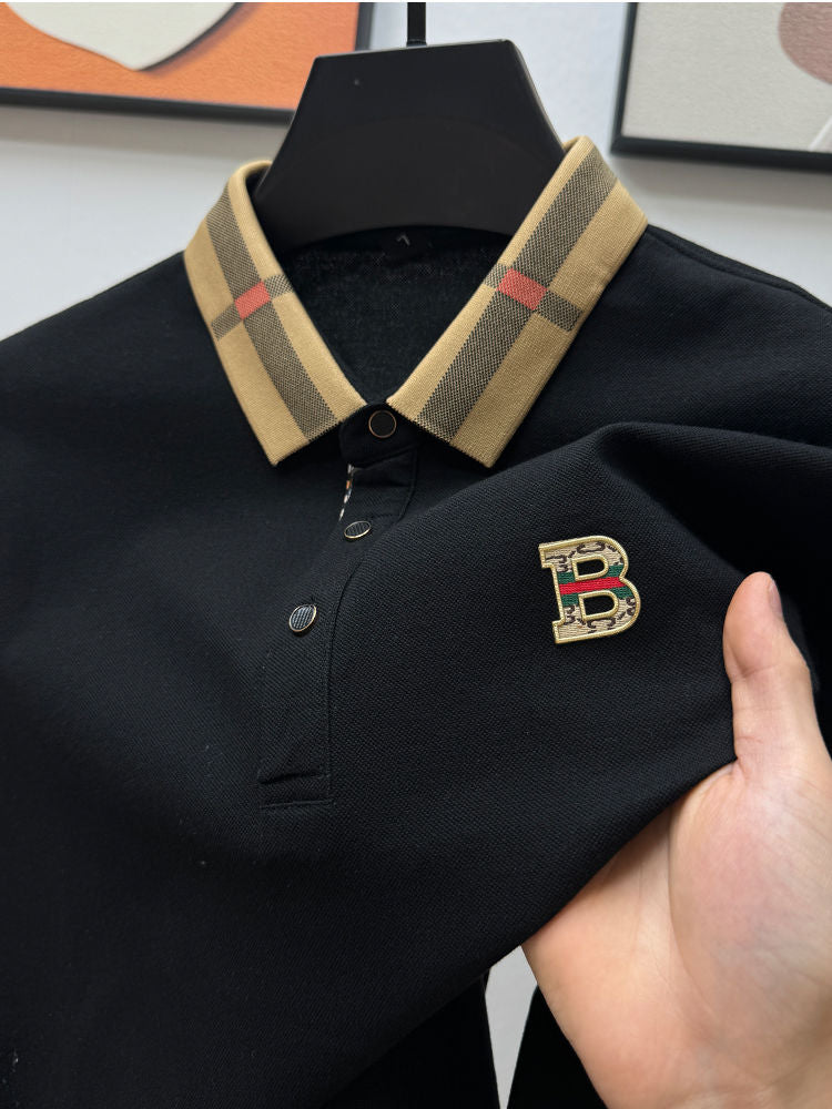 Elitaire Plaid Collar Polo