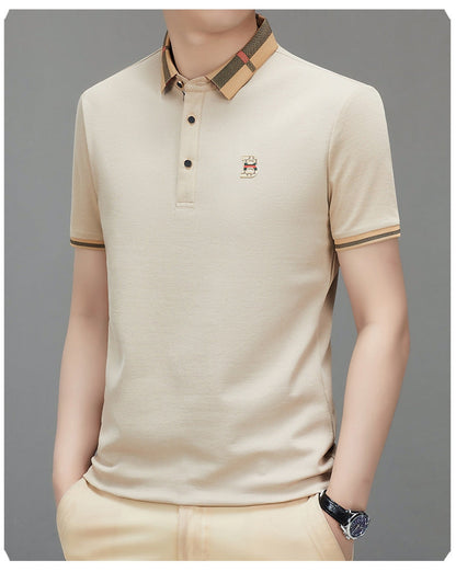 Elitaire Plaid Collar Polo