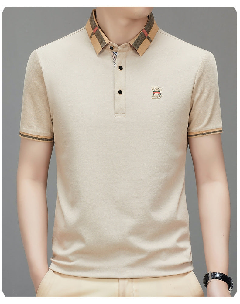 Elitaire Plaid Collar Polo