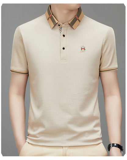 Elitaire Plaid Collar Polo