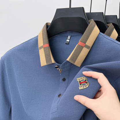 Elitaire Plaid Collar Polo