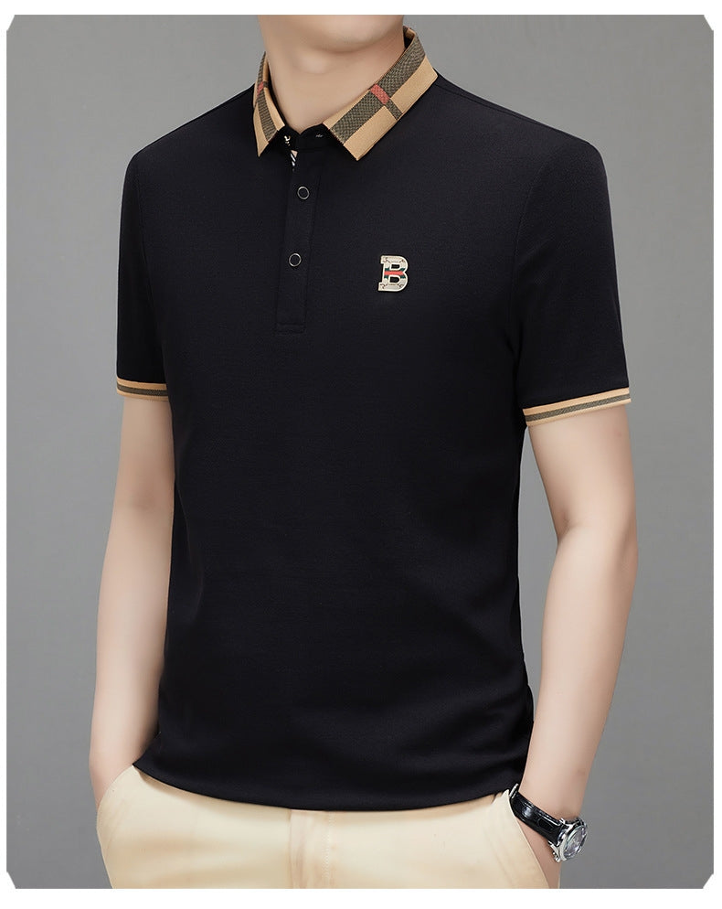 Elitaire Plaid Collar Polo