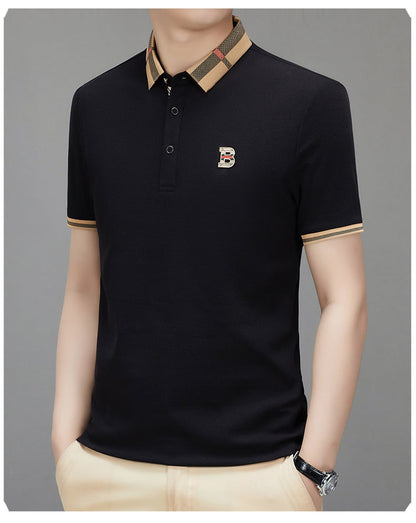 Elitaire Plaid Collar Polo