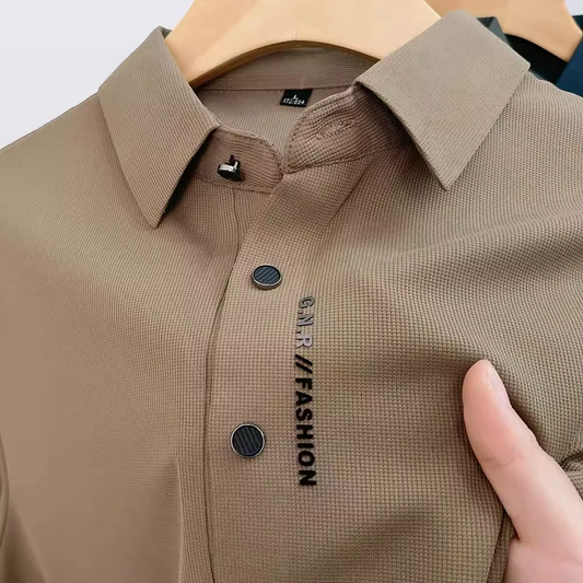 Eclipsed Grid Polo T-Shirt