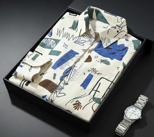 Modernist Printed Long Sleeve Shirt