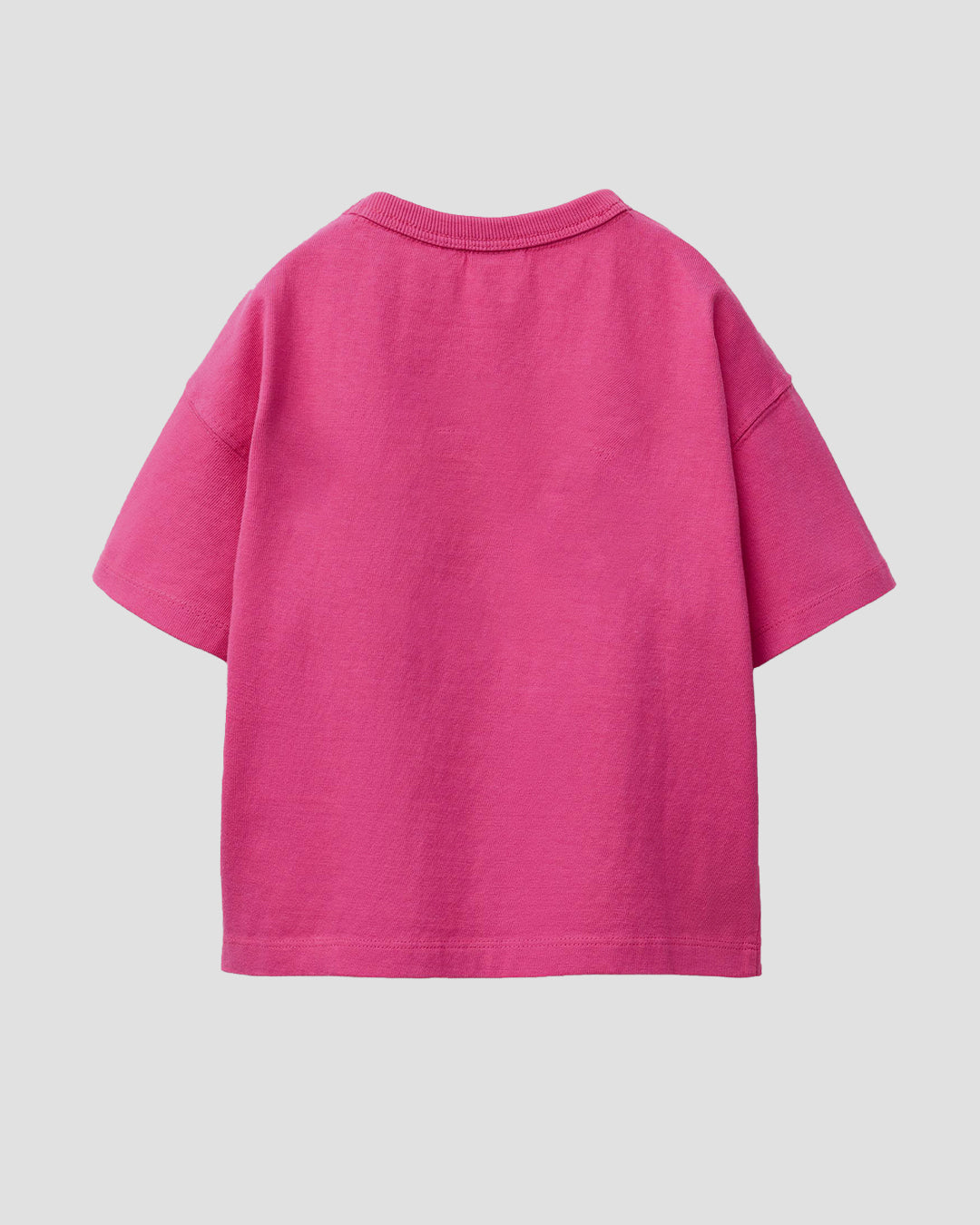 Hot Pink Plain Boxy Oversize T-Shirt