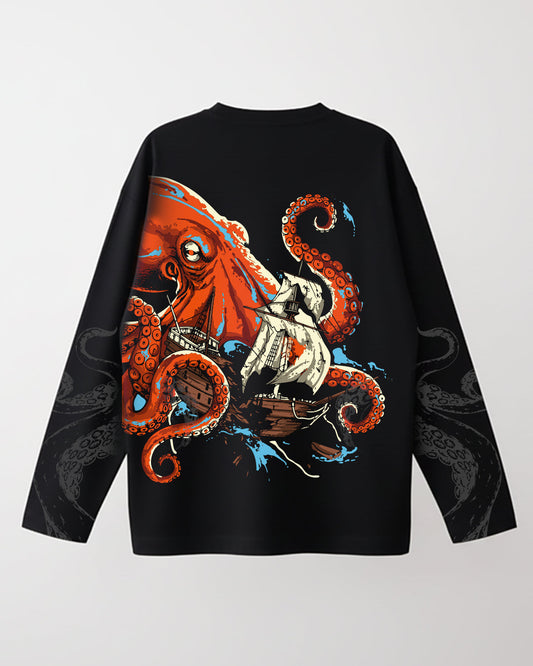 Kraken Full Sleeve Oversized T-Shirt